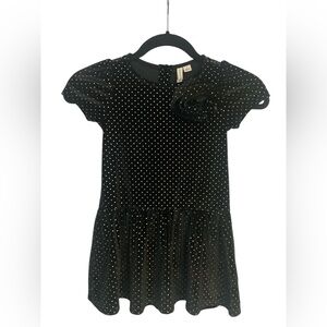 Janie and Jack Black and White Puff Sleeve Sundress GUC 4